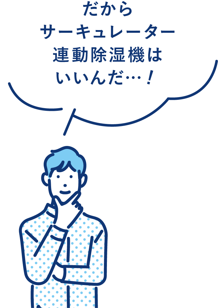 だからサーキューレーター連動除湿機はいいんだ・・・！