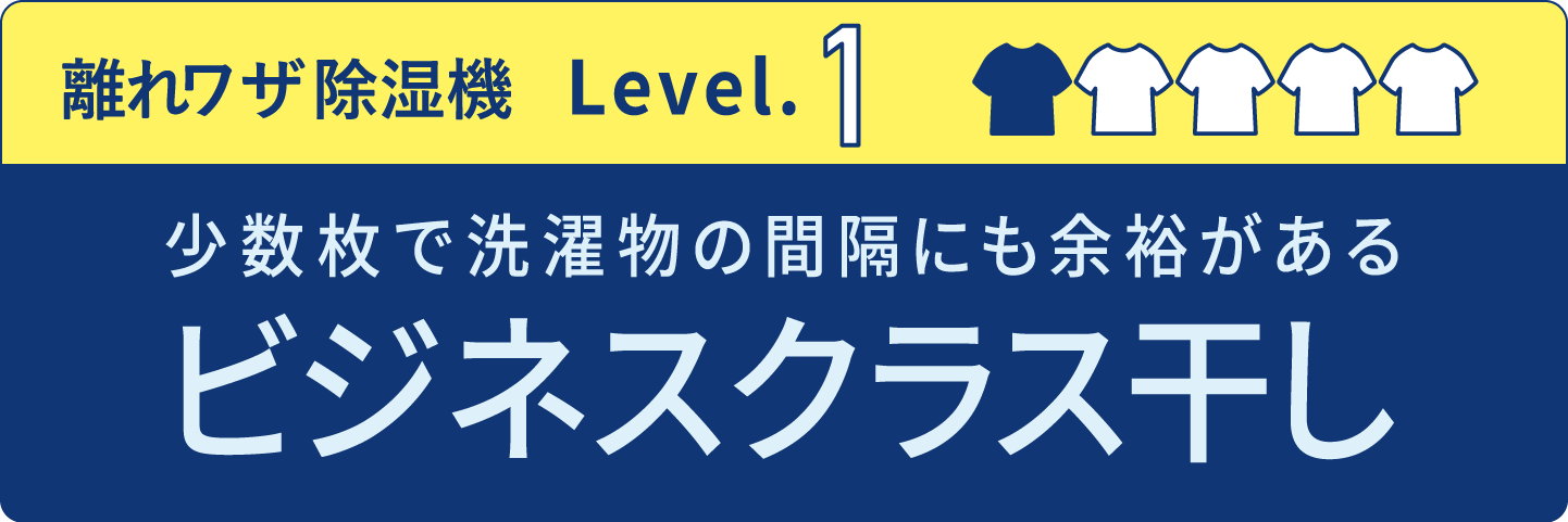 小数枚で洗濯物の間隔にも余裕があるビジネスクラス干し