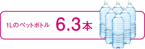 1Lのペットボトル6.3本