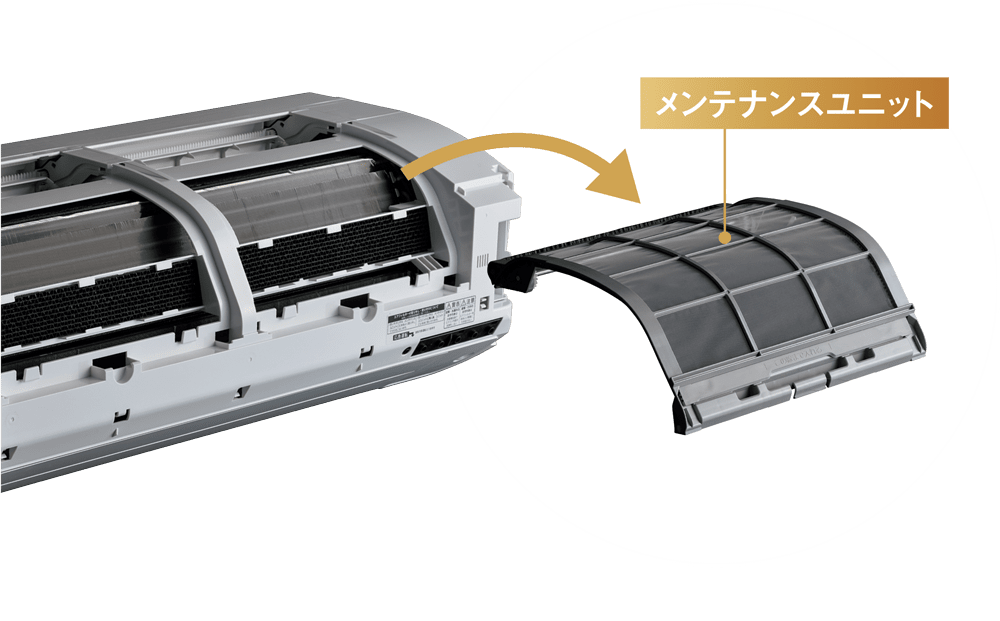 メンテナンスユニットは取り外せます