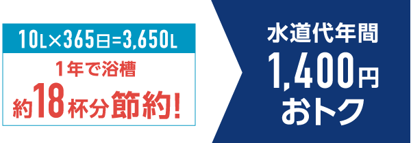 水道代年間1,400円おトク