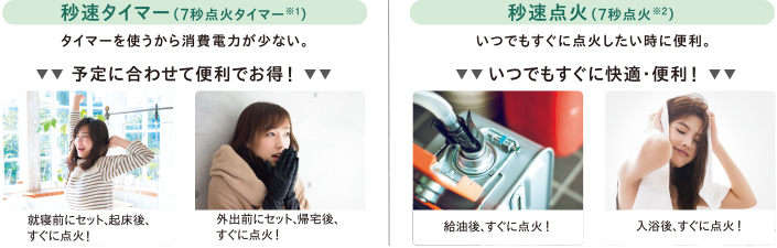 給油(7.2Lタンク)1回で最大約126時間~約21時間運転できます。