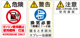 危険・警告・注意