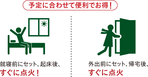 予定に合わせて便利でお得!