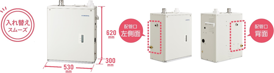 未使用 コロナ 暖房専用ボイラー 部材密閉配管セット