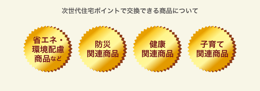 次世代住宅ポイントで交換できる商品について