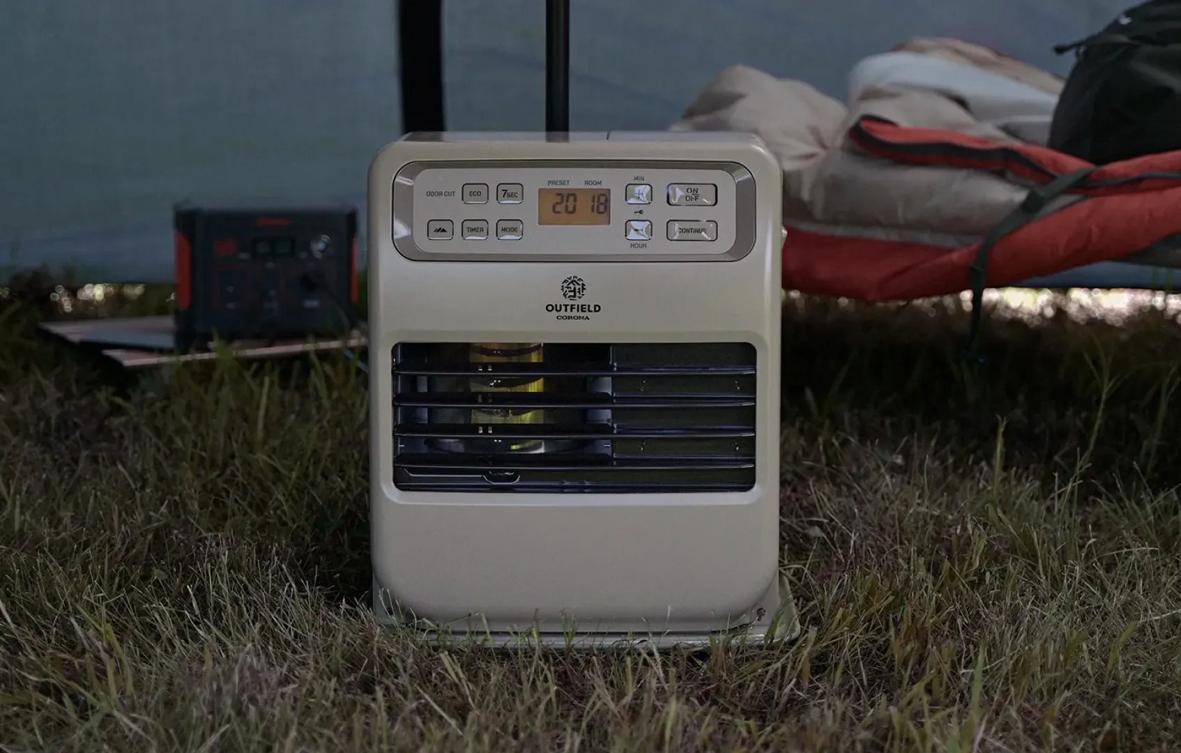 CORONA OUTFIELD特設ページ|ポータブル電源対応 石油ファン